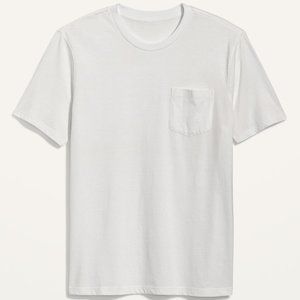 (2) Crewneck Short Sleeve T-Shirts w/ Chest Pocket:  White.  XXLT.  Unisex.  New